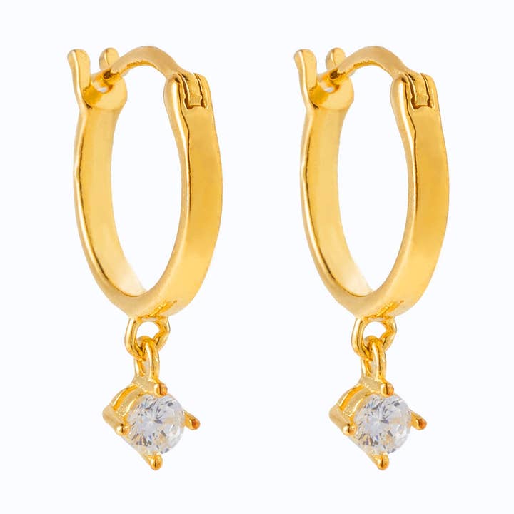 Pendientes de aro ARIA de plata de ley chapados en oro de 18 quilates para venta al por mayor de Lillys Amsterdam