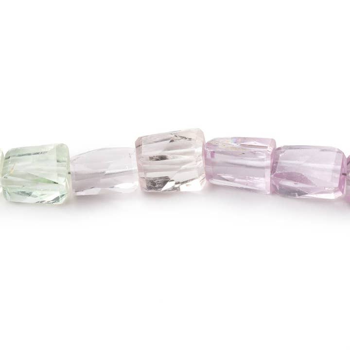 10x7-11x7mm Kunzite och Hiddenite fasetterade Nugget Pärlor 8 tum 20 bitar för wholesale av Beads of Cambay