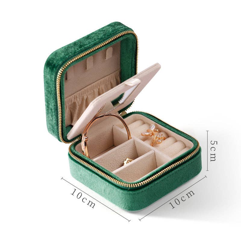 Dipped Shop - Wholesale Jewellery box/organiser - Plush Solid Color Travel Jewelry Case DPC2516131