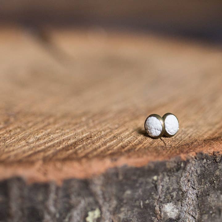 Handmade Leather Stud Earrings for wholesale by Rux Leather