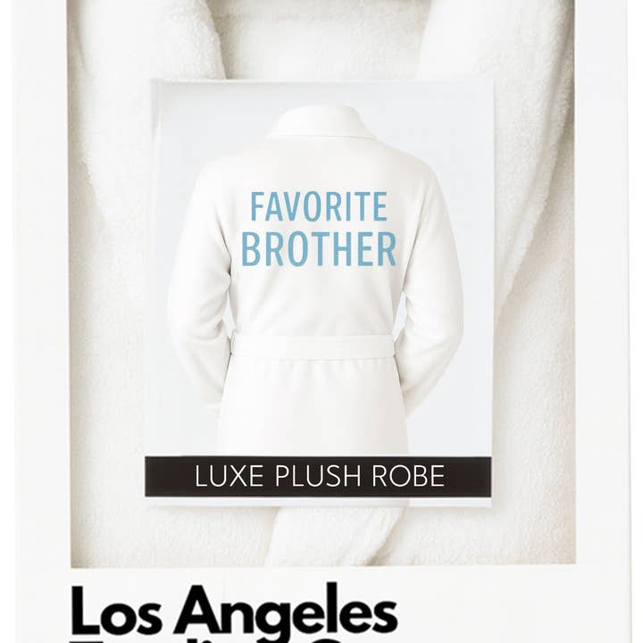 Luxe Plush Robe - Favorite Brother for wholesale by Los Angeles Trading Company
