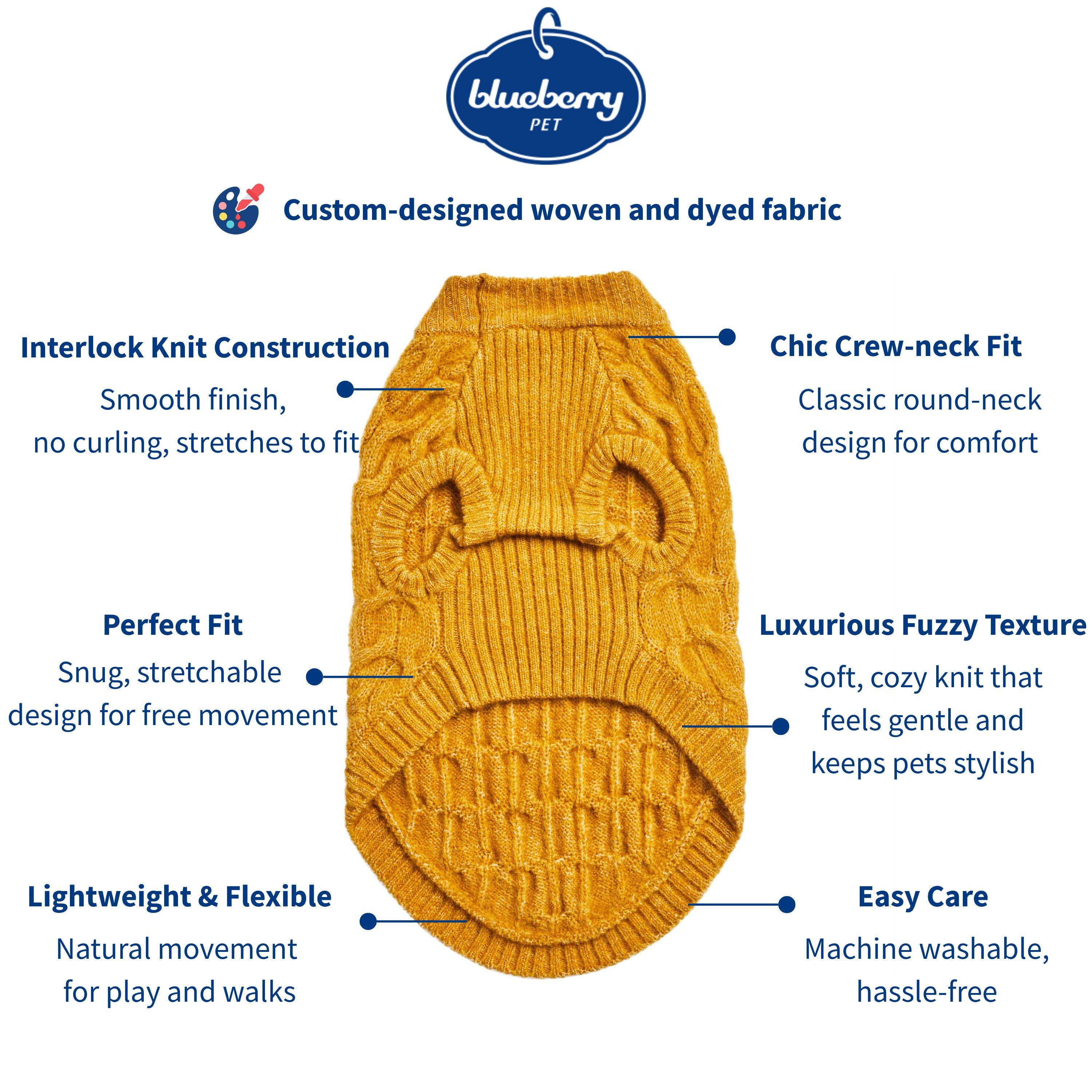 Blueberry Pet - Wholesale Pet Sweater - Dog - Custom-knit & Dyed Ultra-Soft Brushed Fuzzy Yarn Dog Sweater7