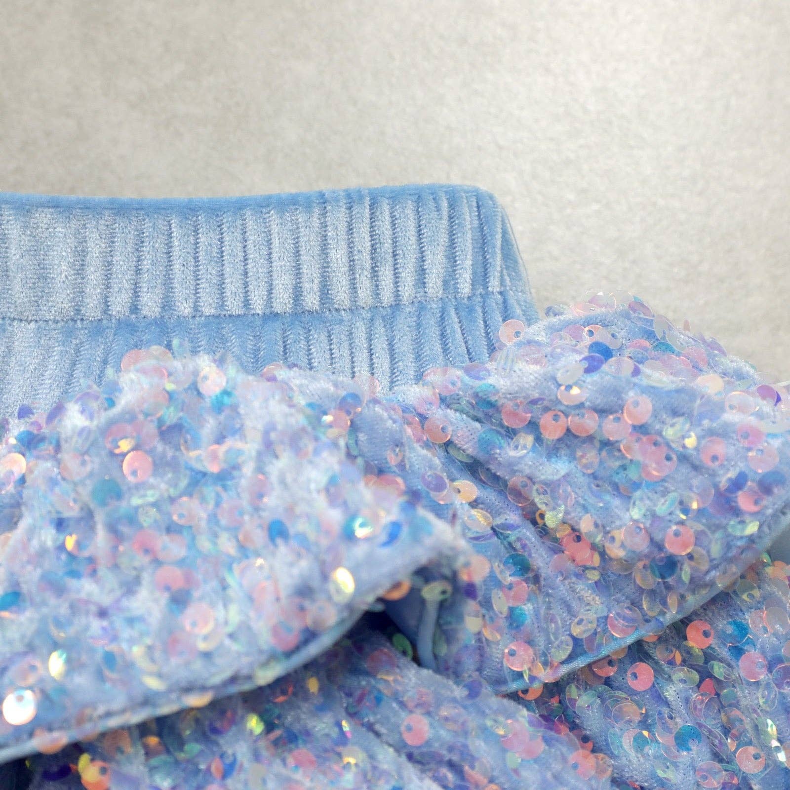 Ellie and Mila - Vente Ensemble haut et jupe – enfant - Ensemble deux pièces bleu avec sequins9