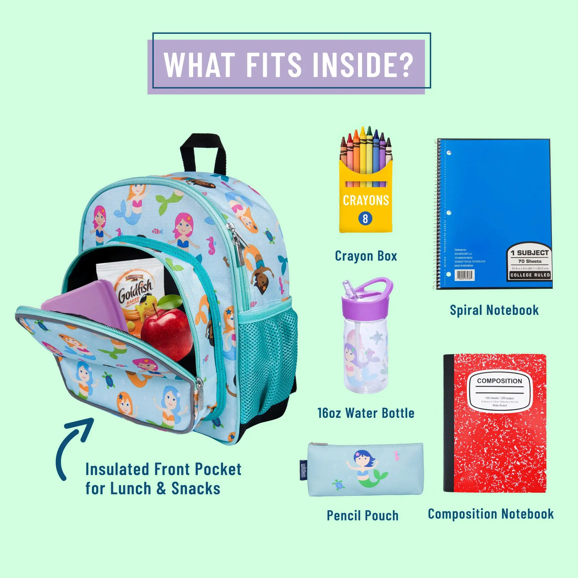 Wildkin - Wholesale Backpack - Kids - Mermaids Backpack - 12 Inch2