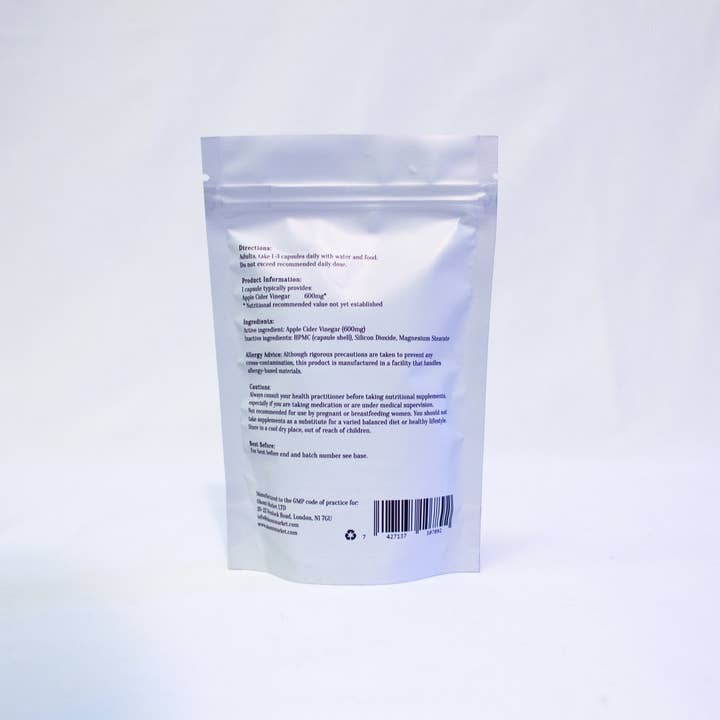 Okomi Market - Wholesale Oral Supplement/Vitamin - Okomi Apple Cider Vinegar 600mg Premium Capsules1