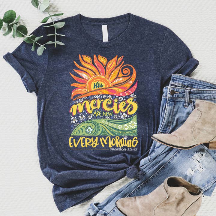 Love in Faith - Wholesale Screen Printed T-Shirt - Women's - His Mercies Are New Tee