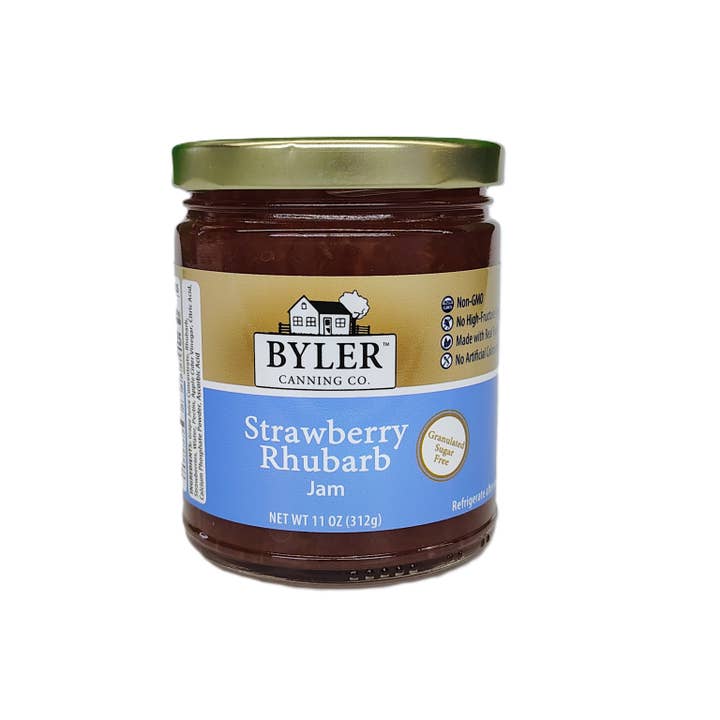 Byler's Granulated Sugar Free Jordgubb Rabarber Sylt, 311g för wholesale av Byler Canning Co.