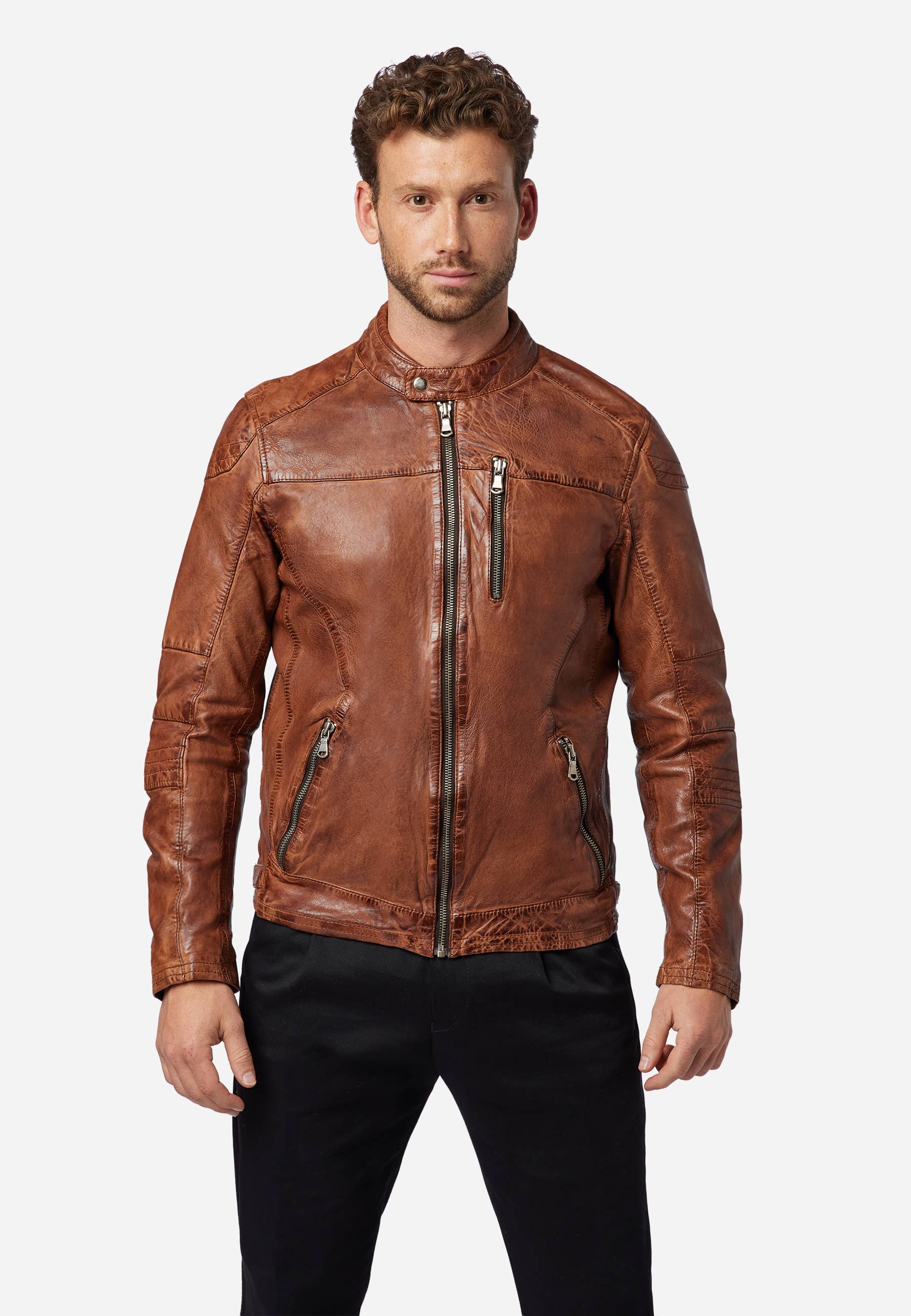 Ricano - Wholesale Leather Jacket - Men's - Josh men's leather jacket - premium lamb leather5