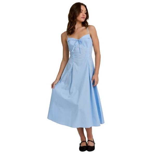 Bustier Pleated Midi Dress for wholesale by Apolline