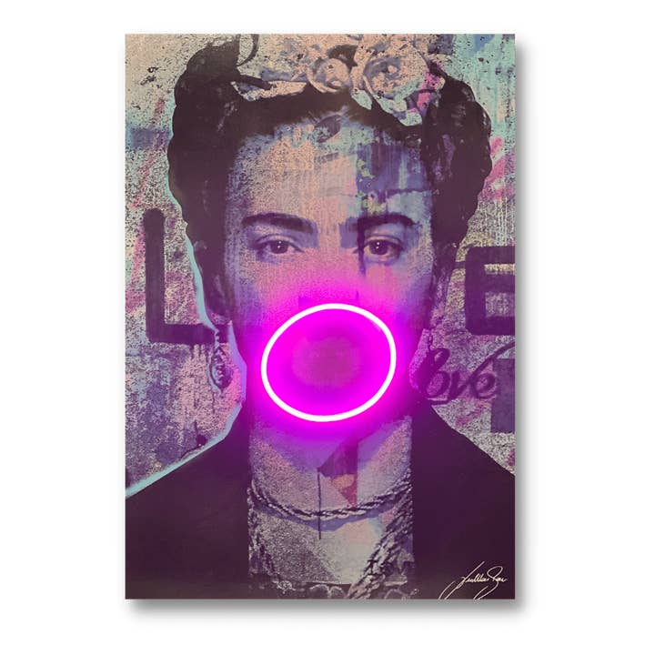 Frida Kahlo Bubble V.2 | LED-Wandkunst für den Großhandel von LEDMansion