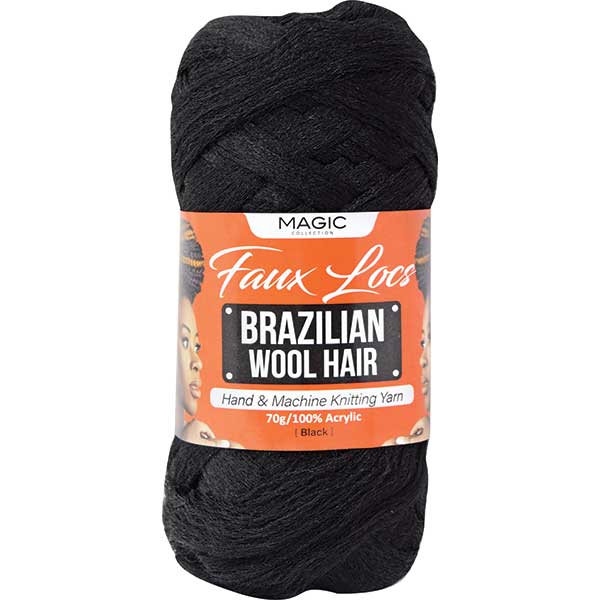 Brasiliansk uldhårgarn Faux Locs 70g – 12-pak for engroshandel hos Majestic Wholesale