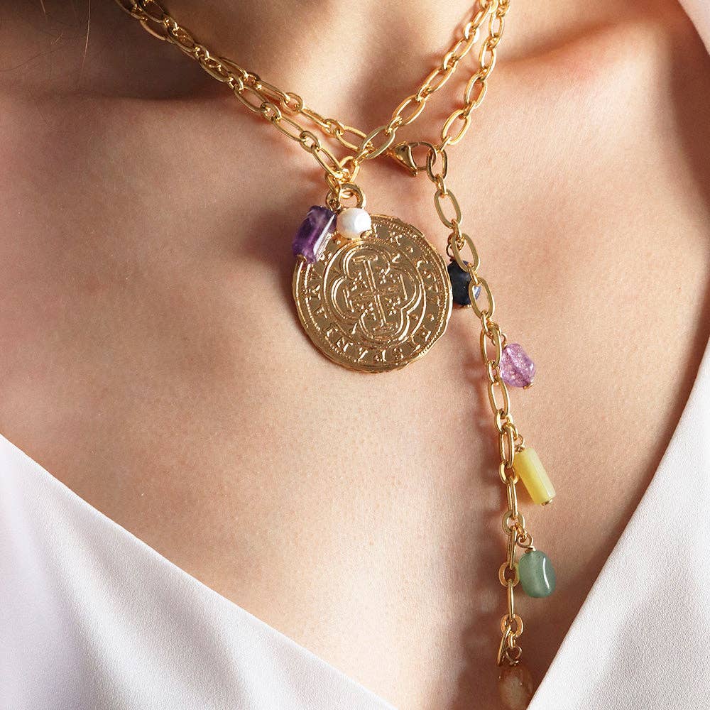 ÉMOLO - Wholesale Pendant/Charm Necklace - COOL Long Coin Necklace10