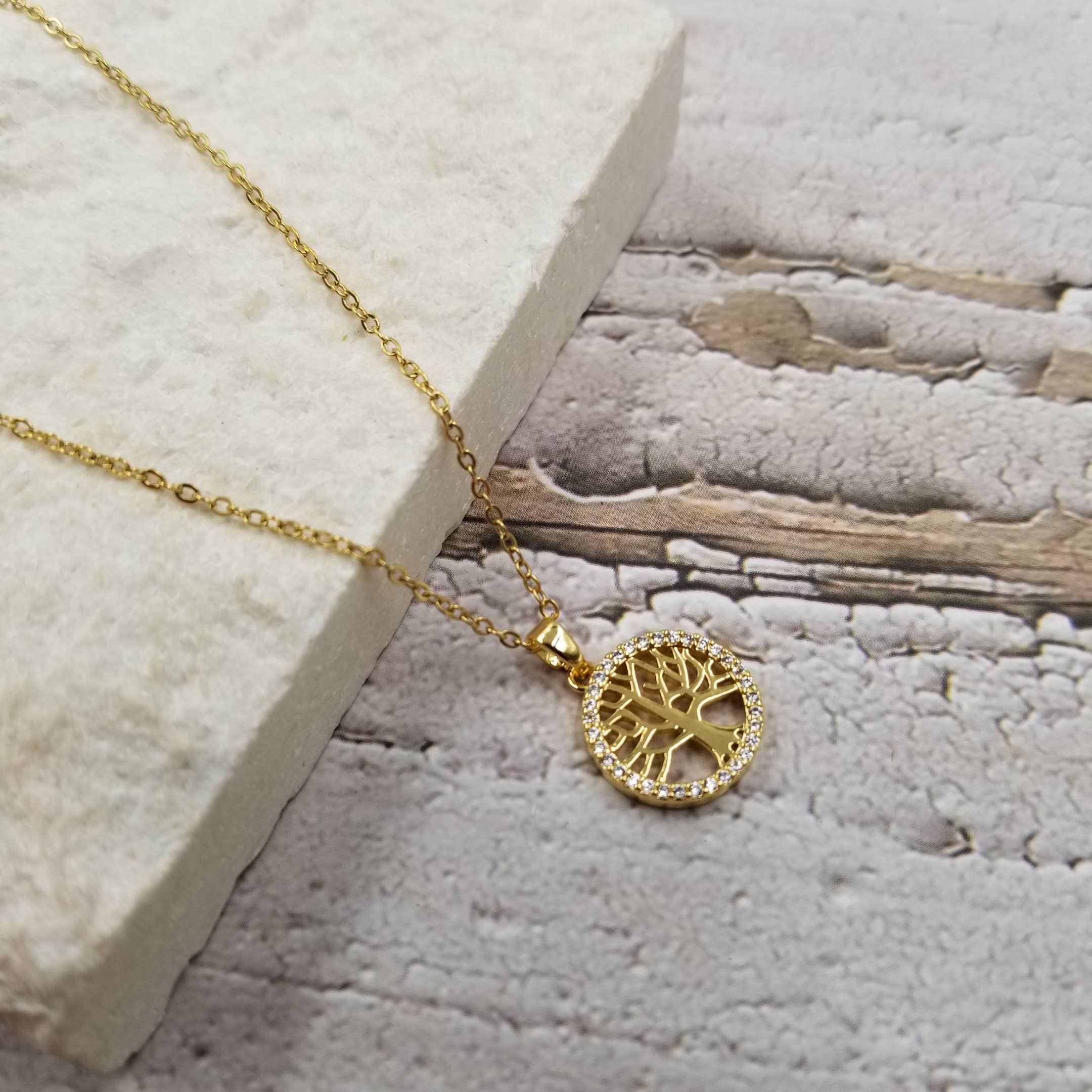 Treasure Wholesale - Wholesale Halskettinghanger - Halsketting met Life Tree hanger1