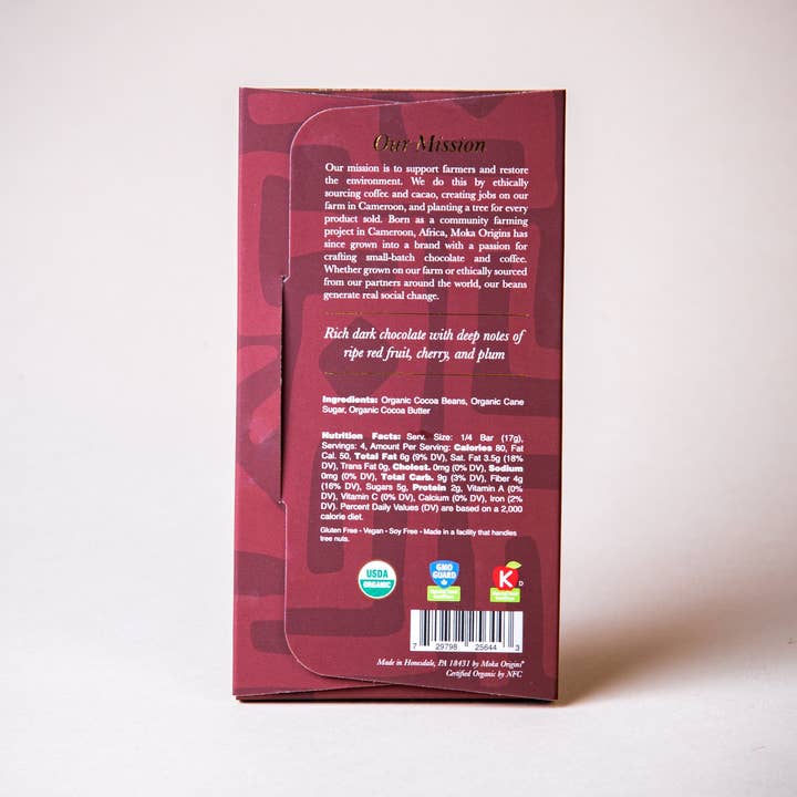 Moka Origins - Wholesale Chocolate Bar - Tanzania 72% Dark Chocolate