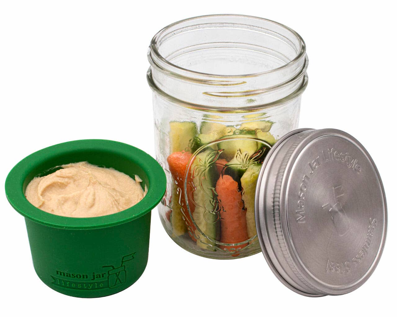 Mason Jar Lifestyle - Wholesale Food Storage Container - Mason Jar Divider Cup for Salads, Dips, and Snacks10
