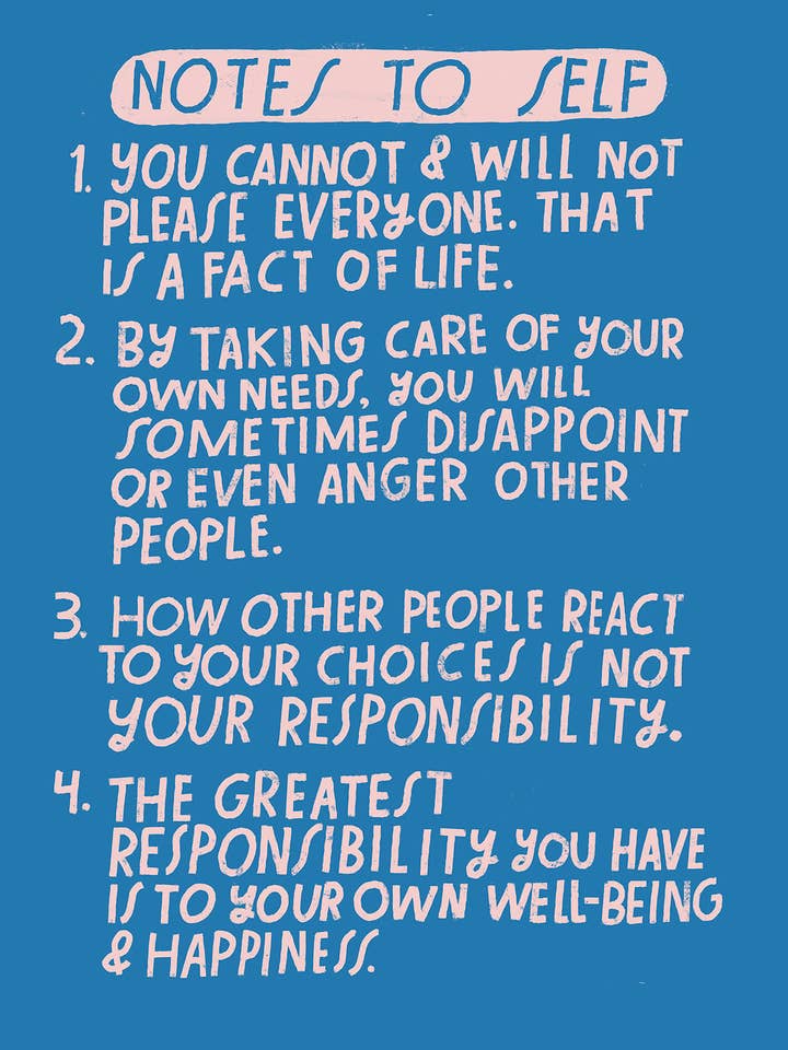 Art Print - Notes to Self - Inspirational Wall Art for wholesale by Lisa Congdon Art & Illustration