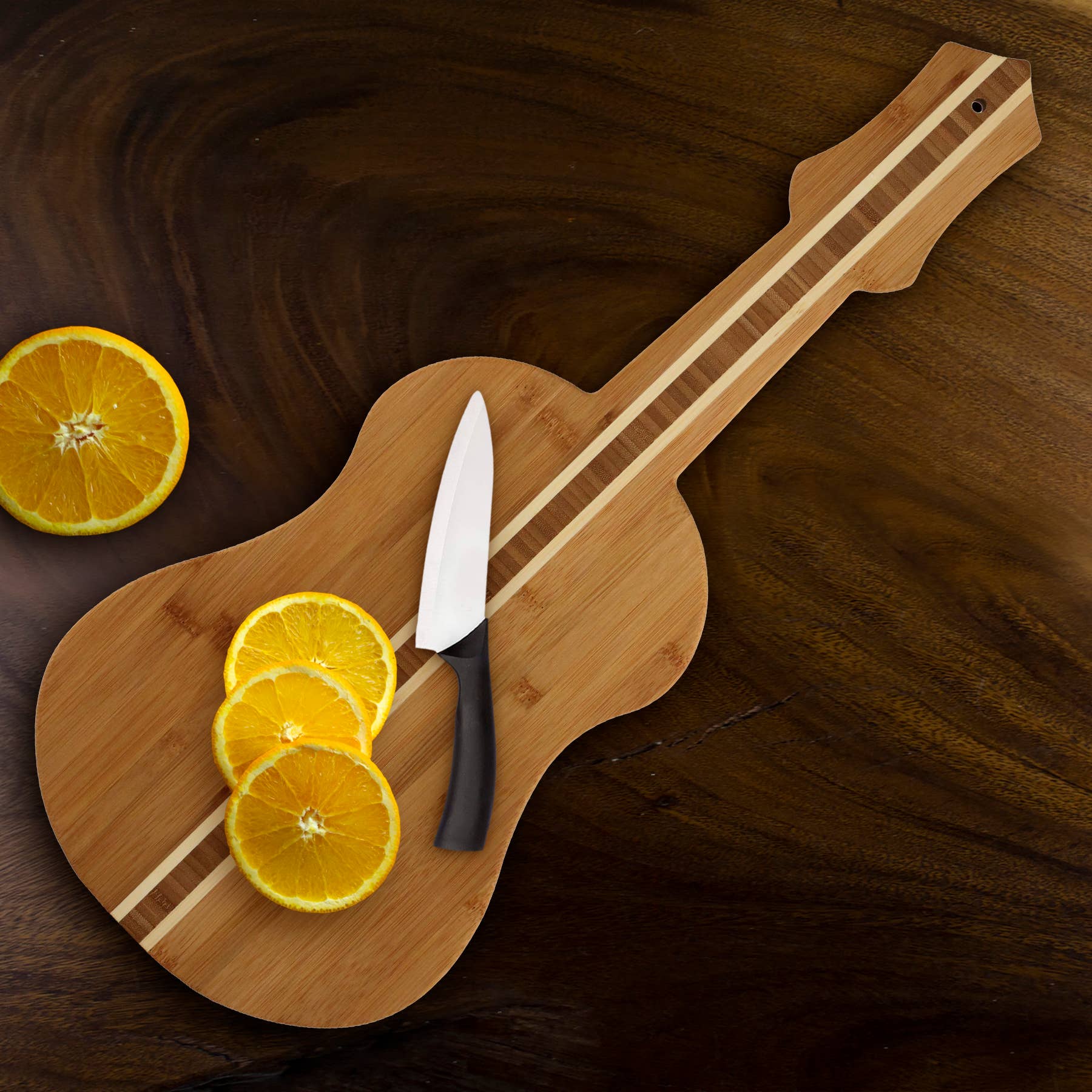 Totally Bamboo - Wholesale Cutting Board - Ukulele Shaped Serving & Cutting Board2