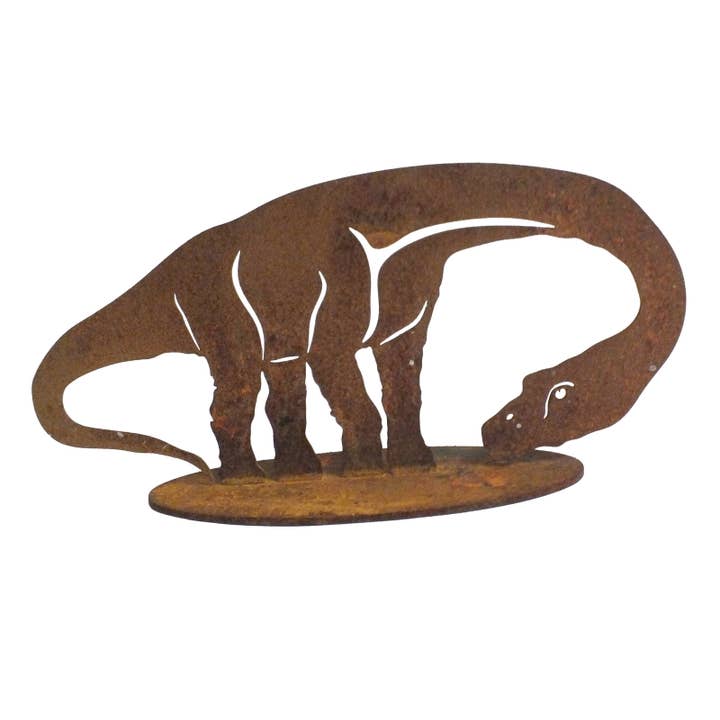 Brachiosaurus Dinosaur Stand Small Garden Art for wholesale by Overwrought