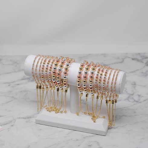 Justerbart armbandset i tre toner, 18 stycken - FÖRBESTÄLLNING för wholesale av The Sis Kiss