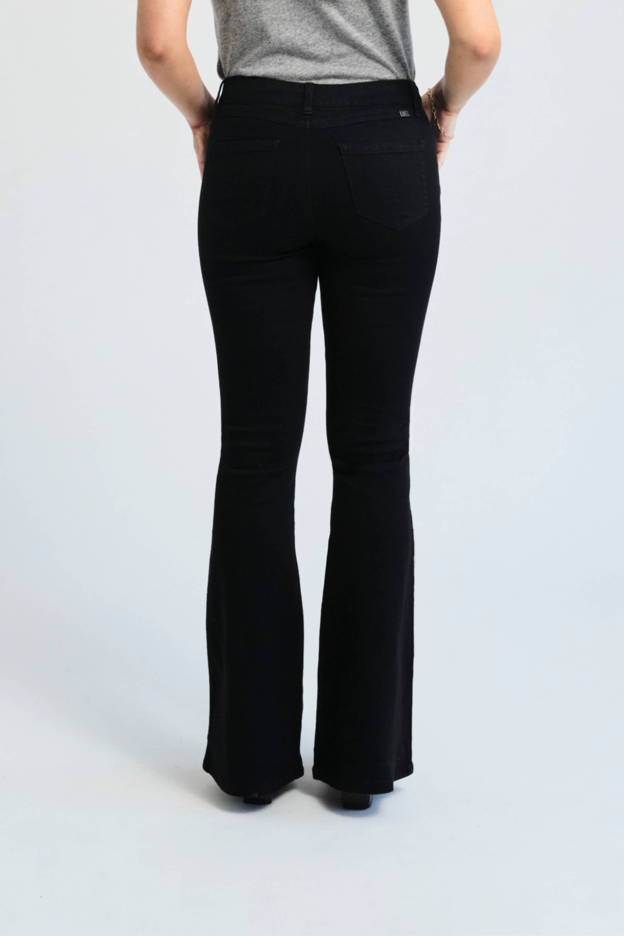 1822 Denim - Wholesale Jeans - Women's - Tall 34'' Mid-Rise Vintage Flare Jean in Black1