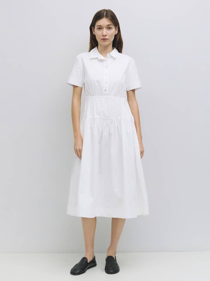 The Tabitha Dress | Midi-Hemdkleid aus Baumwolle für den Großhandel von MOD REF