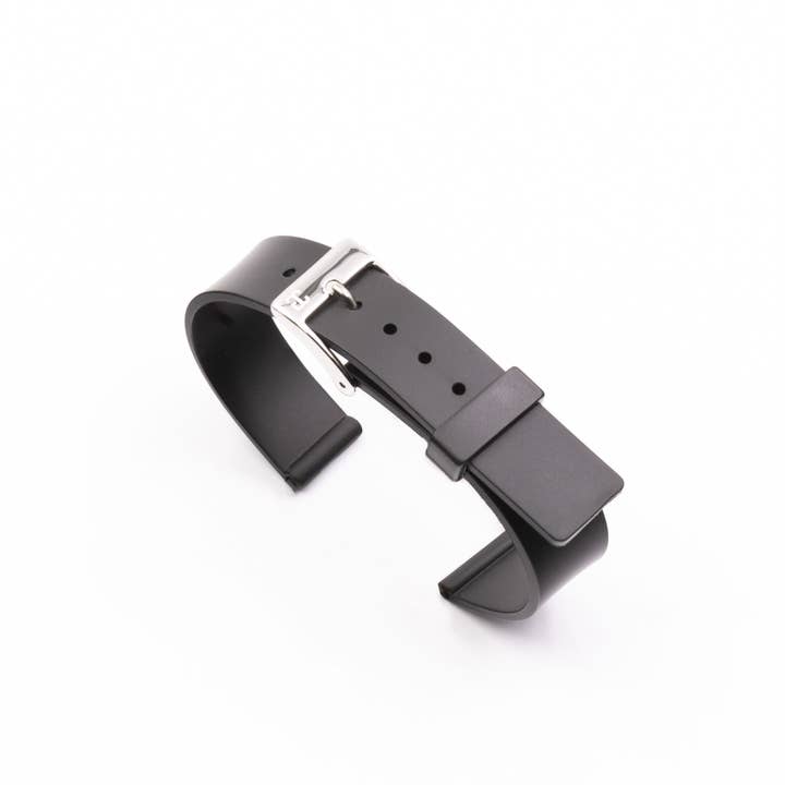 Black Flat Rubber Watch Strap (1013) for wholesale on Faire1