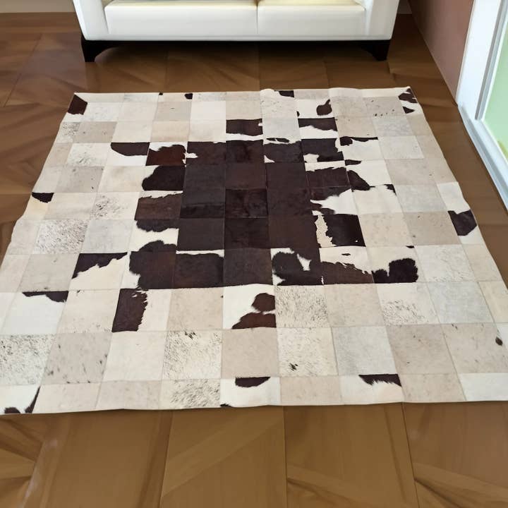 High Quality Genuine Cowhide Hair on Hide Floor 6x6 Rug for wholesale by Rosoc Rug
