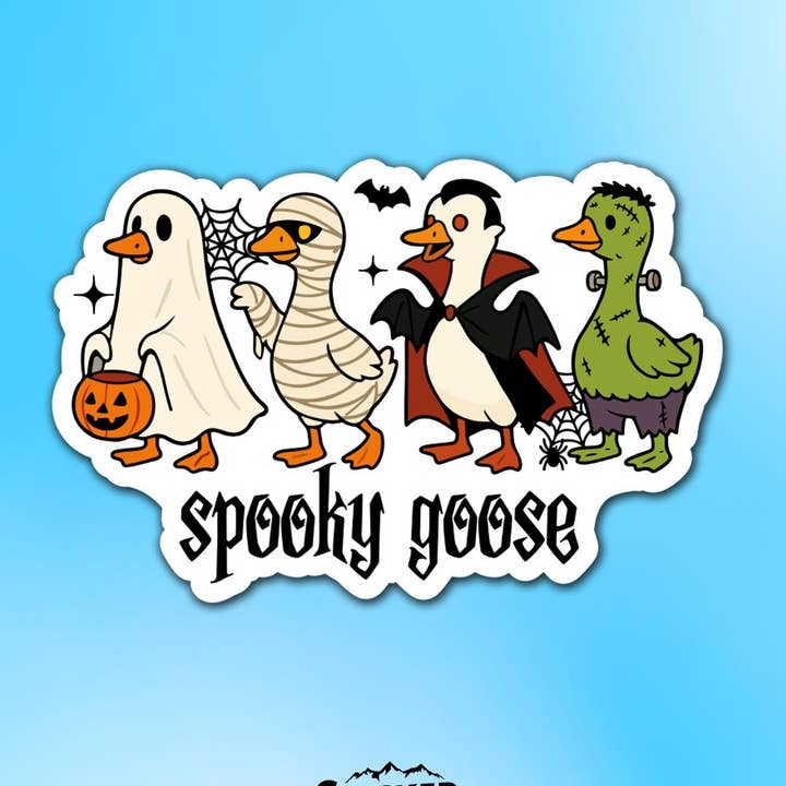 Spooky Goose Halloween Vinyl Sticker for wholesale by Sticker Lodge