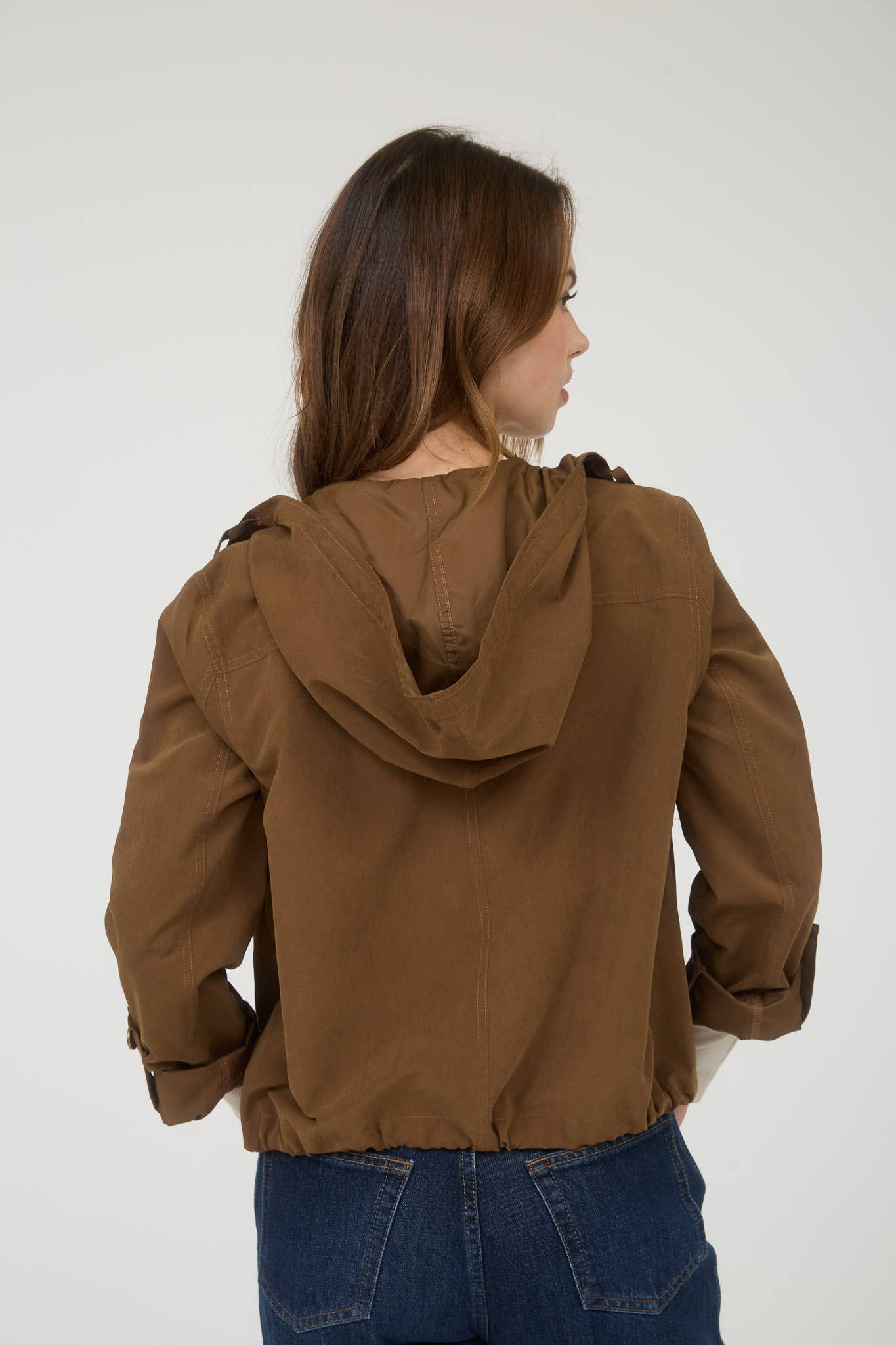 Blu Pepper - Wholesale Jacket - Women's - SNAP BUTTON ZIP UP HOODED JACKET24