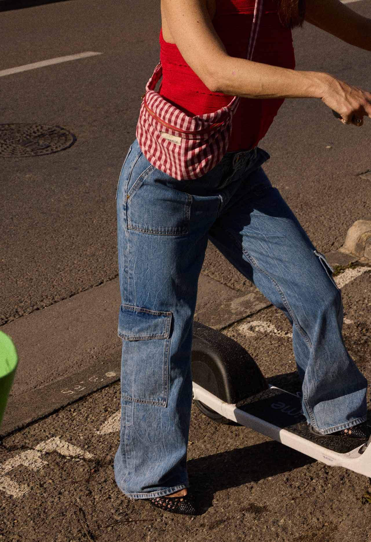 Gabrielle Paris – Großhandel Bauchtasch – Unisex – Vichy-Kirsch Bauchtasche1