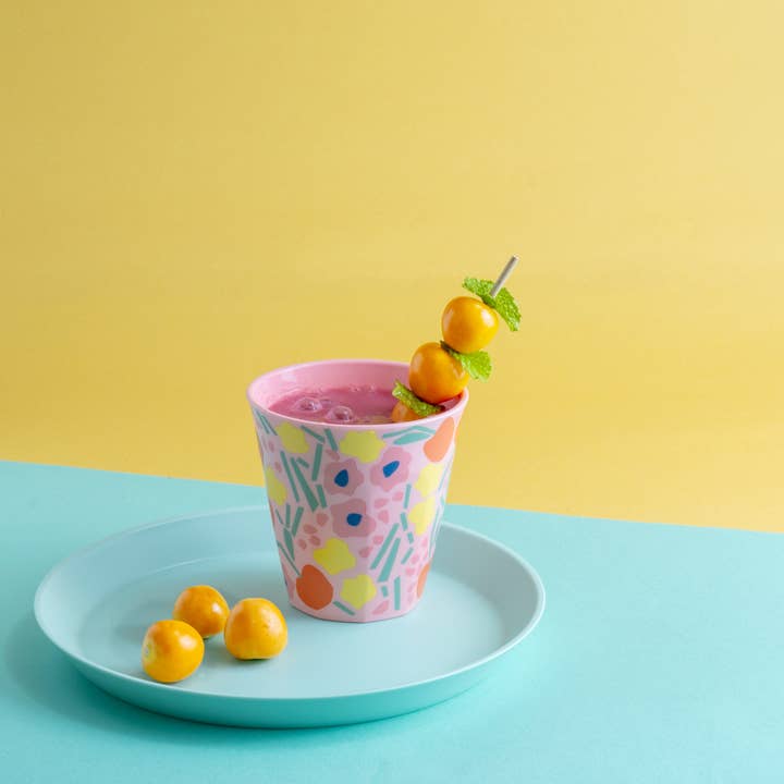 sweet pink NORA CUP M BLOOMS mug for wholesale on Faire1