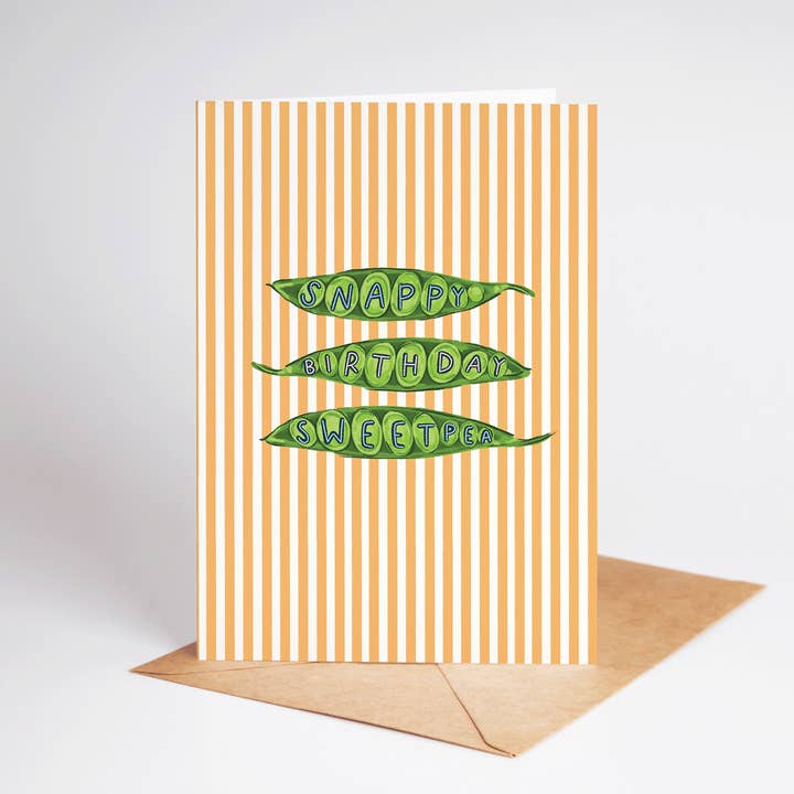 The Shelley Society - Wholesale Birthday Card - Snappy Birthday SweatPea Birthday BFFs Punny Greeting Card2