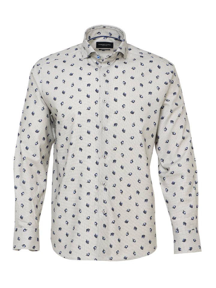 Chemise à carreaux en imprimé gland pour la vente par Luchiano Visconti