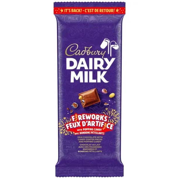 CADBURY DAIRY MILK Fireworks, 90g case 21ct for wholesale by Echo Sales Canada