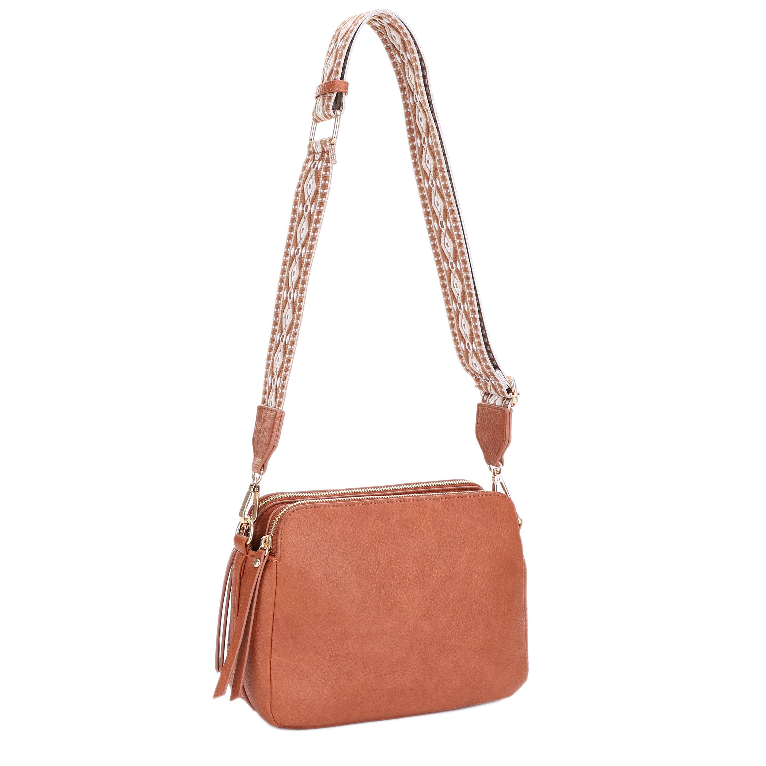 MiMi Wholesale - Wholesale Crossbody Bag - Women's - EJ60197 Mila 3 Compartment Crossbody Bag With Guitar Strap9