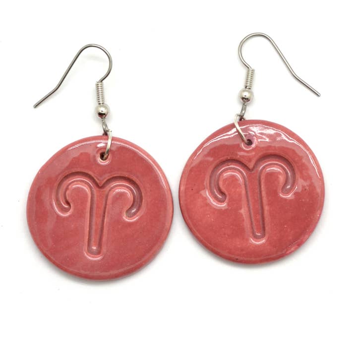 Dunitz & Company - Wholesale Dangle Earrings - Zodiac Ceramic Disc Earrings1