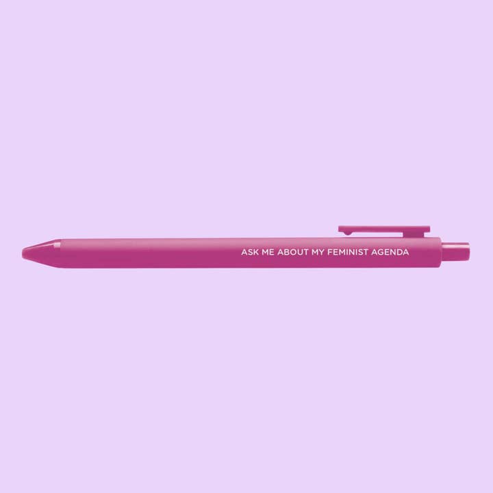 Ask me about my feminist agenda pen for wholesale by MangoIllustrated