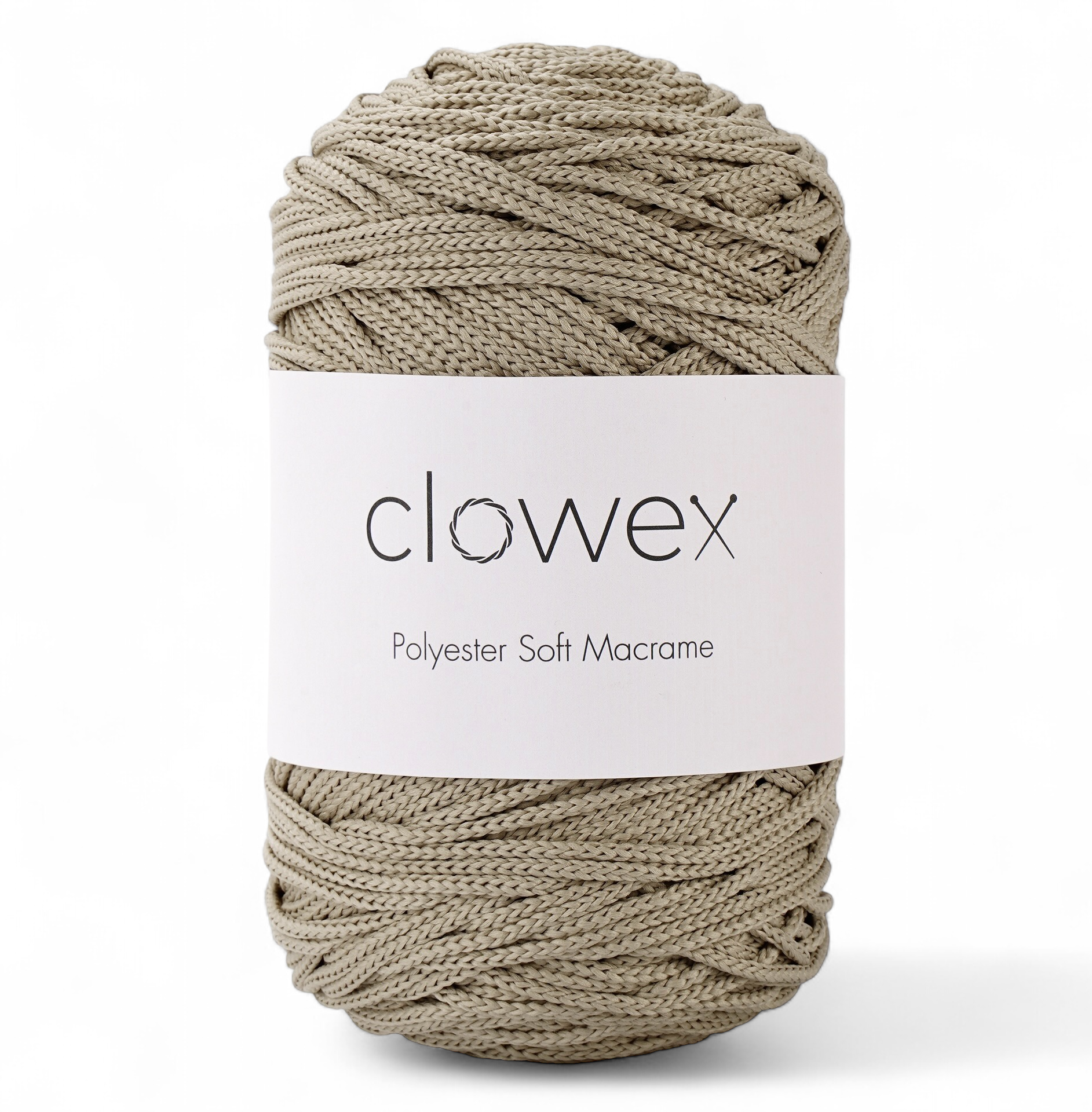 Clowex Textile LLC - Vente Fils à tricoter - Corde Macramé Douce en Polyester 2,5 mm, Fil de Corde Tressé Coloré48