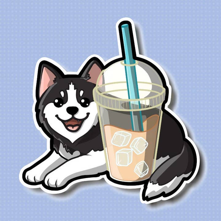 Siberian Husky kaffeklistermärke för wholesale av Mega Kawaii Cuties