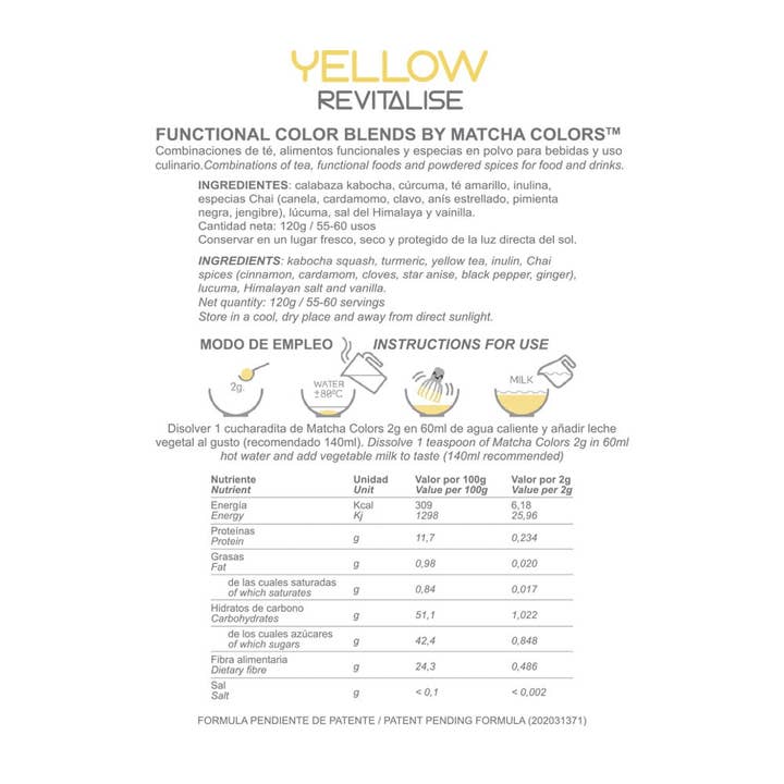 Matcha Colors – wholesale Hälsoté/Detoxté – Matcha Gul - Gul Revitalise