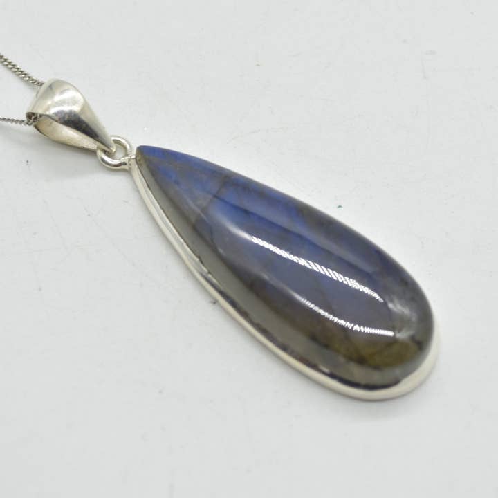 Oriental Direct Craft Supplies - Wholesale Individual Charm/Pendant - Labradorite Pendant in 925 Silver, 2cm-4.9cm, No Chain7