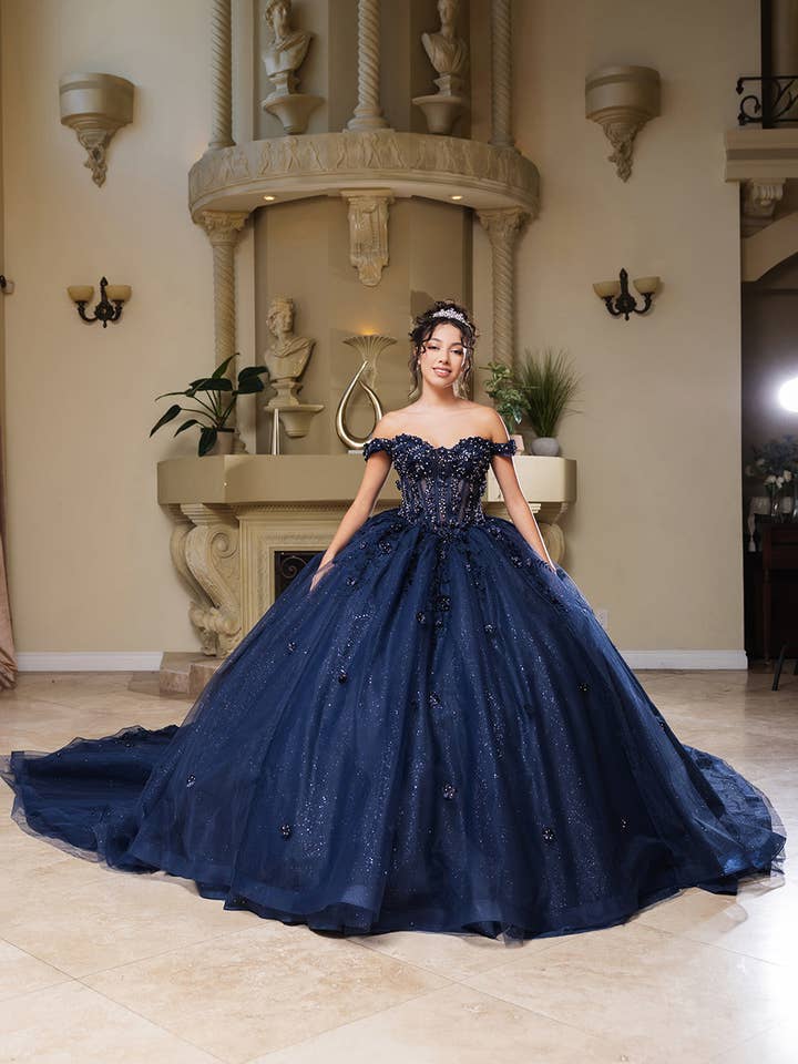 LA Merchandise - Wholesale Gown - Women's - Sweet 16 Dress Sequin 3D Floral Ball Dance Gown By LA2786