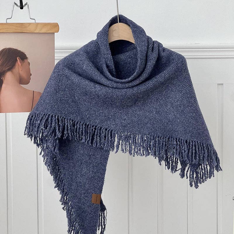 Dipped Shop – wholesale Scarf – Women's – Tassel Solid Color Knit Shawl Scarve DPS16070
