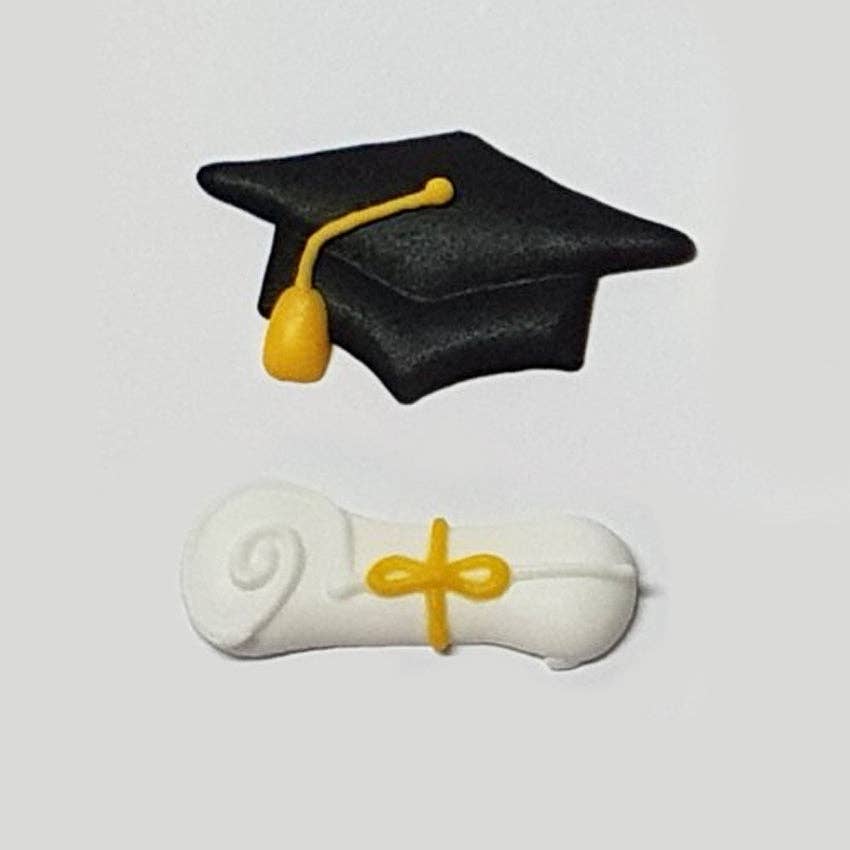 Summitbaking - Wholesale Decorating Tool - Graduation Hat/Cap and Diploma: Black Set, Royal Icing Decor5