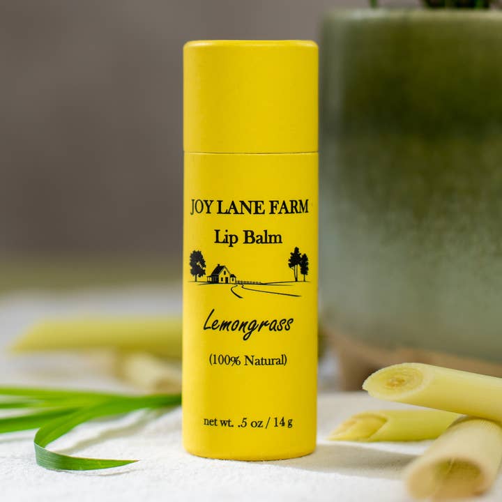 Citrongræs - Pap Lip Balm, Miljøvenlig Natural for engroshandel hos Joy Lane Farm