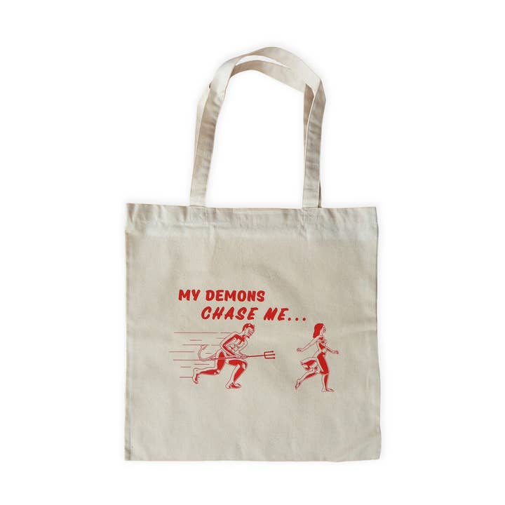 Sac fourre-tout Chasing Demons pour la vente par Hungry Ghost Press