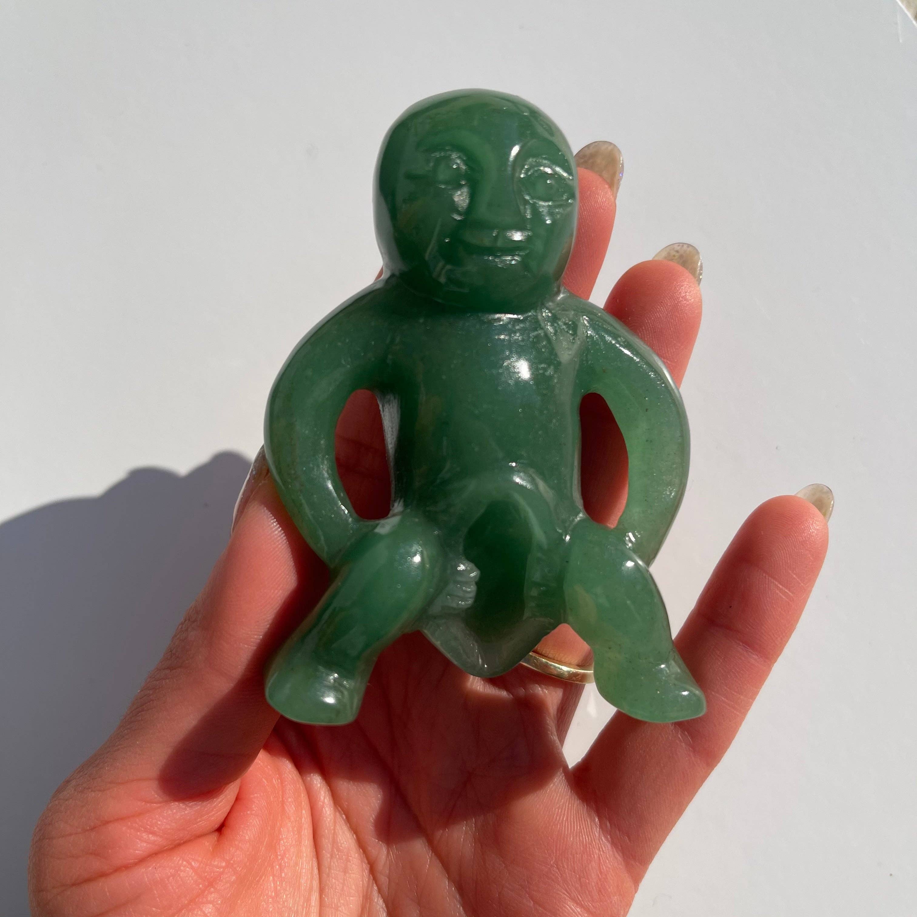 Good Juu Juu – Großhandel Spiritueller Stein/Kristall – Green Aventurin Sheela Na Gig Figur3