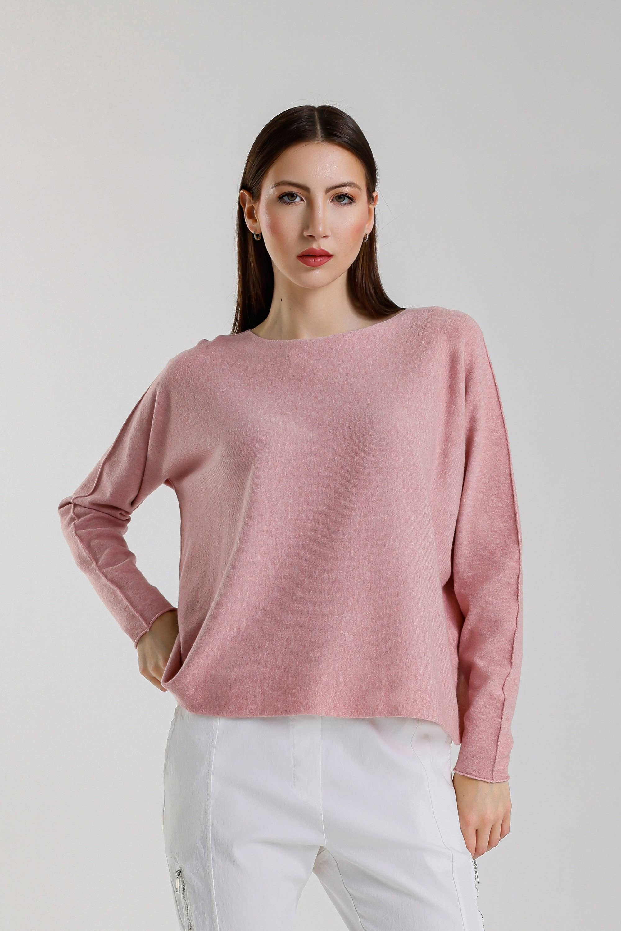 TINA Stephens Italy/Tees By Tina - Wholesale Knit Sweater - Women's - Laurin Seriously Soft Jewel Neck Sweater (BLS425)53