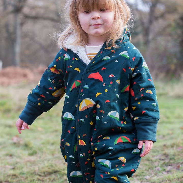 Tuta da neve foderata in sherpa Windy Day per la vendita all'ingrosso da parte di Little Green Radicals EU