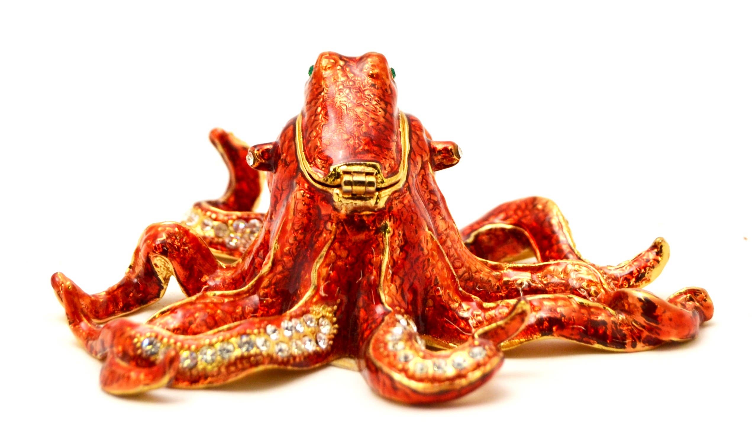 Ciel Collectables - Vente Boîte/rangement à bijoux - Boîte à bijoux Blue Octopus. Fabriqué à la main avec Swarovski7